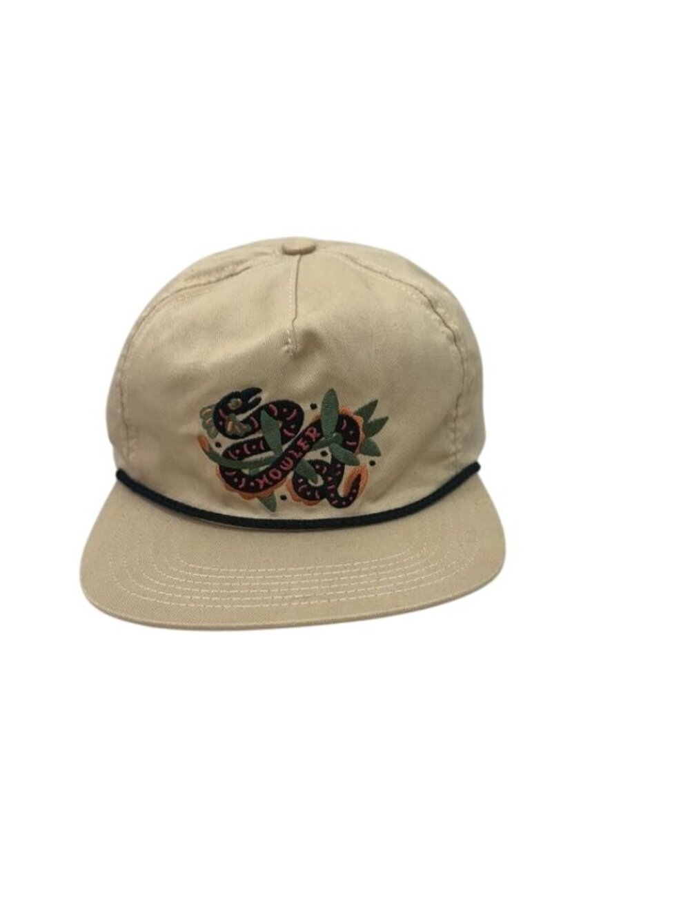 Howler Bros Unstructured Snap Back Hat Cap Snake Print Embroidered 100% Cotton